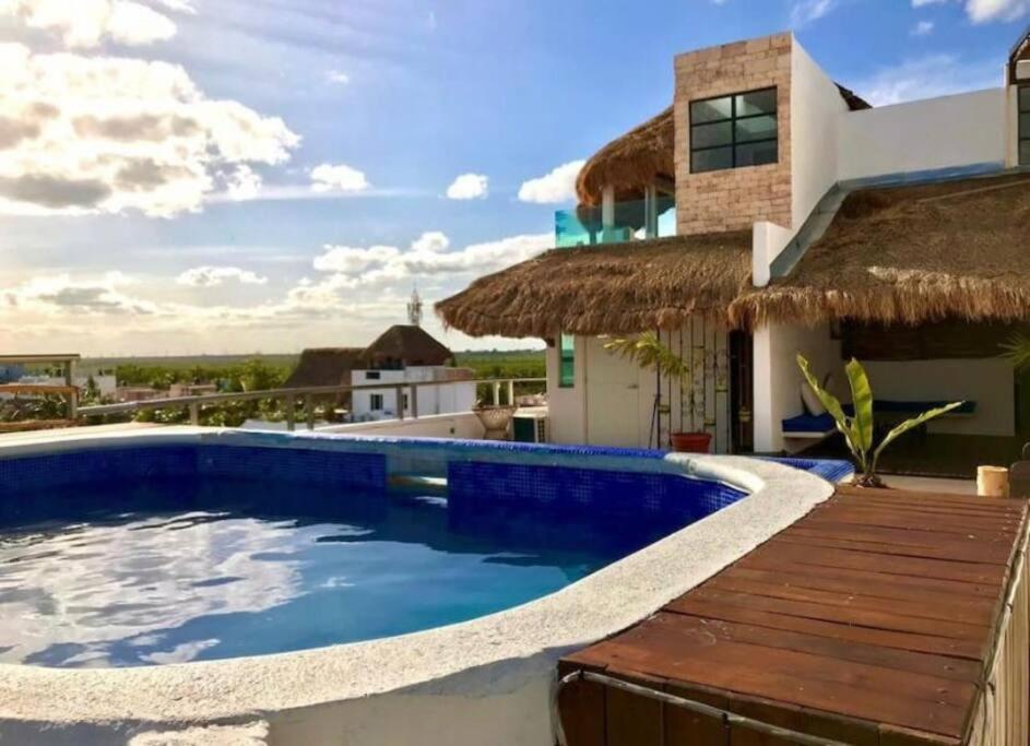 Bonita Habitacion Con Pequena Piscina A Aire Libre Puerto Morelos Exterior foto