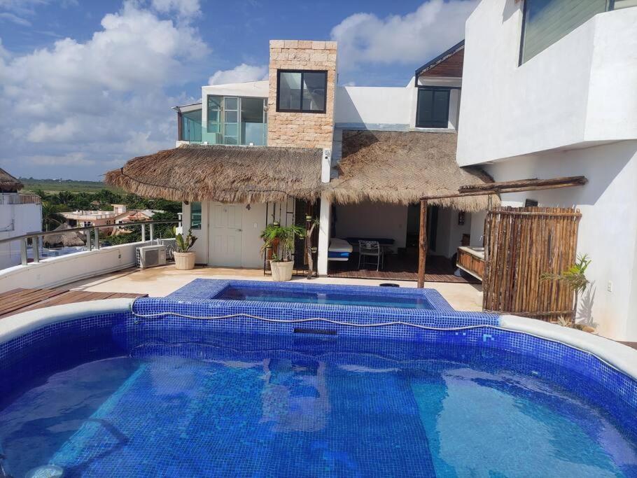 Bonita Habitacion Con Pequena Piscina A Aire Libre Puerto Morelos Exterior foto